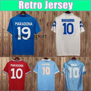 Espnsport 88 89 MARADONA CRIPPA Maillots de football rétro pour hommes VITTORIO Blanc Jaune Napoli CLAUDIO Chemises de football à manches courtes Uniformes pour adultes