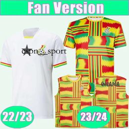 espnsport Ghana Herenvoetbalshirts Nationaal team THOMAS J. AYEW WILLIAMS KYEREH SULEMANA KUDUS LAMPTEY Culturele versie en 23 24 thuisvoetbalshirts