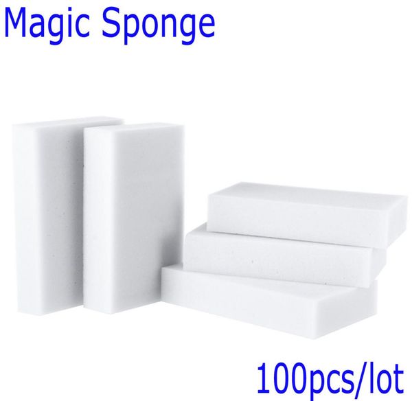 ESPONJA MAGICA PARA LIMPEZA Magic Sponge Cleaner Eraser Mélamine Sponge pour nettoyer les outils de cuisson Magic Eraser 100PCSlot4060237