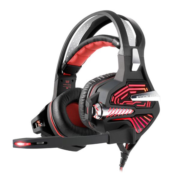 Écouteurs de vibration de jeu eSports, écouteurs d'ordinateur montés à tête avec microphone, subwoofer USB7.1