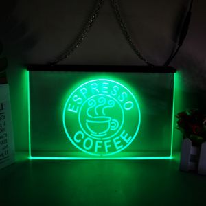 Espresso Café LED Enseigne Au Néon Accueil Nouvel An Chambre De Mariage Veilleuse 3D