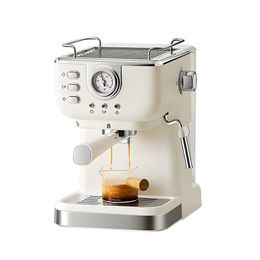 Espresso Coffee Machine Maker en acier inoxydable avec lait lattre à vapeur baguette semi-automatique cappuccino latte 240423