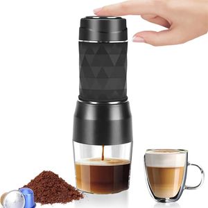 Espresso Coffee Maker Hand Press Capsule Ground Brewer Portable Machine voor thuisreizen en picknicktoevoer 240423