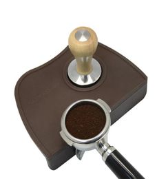 Tapete de seguridad para café Espresso, almohadilla antideslizante de esquina de goma de silicona, soporte para herramientas, apisonamiento de Barista 2103091172225