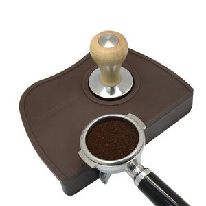 Tamponnage de caoutchouc à café expresso Mat de silicium en caoutchouc d'angle de glissement d'outil de coussin résistant à barista tamping 210309