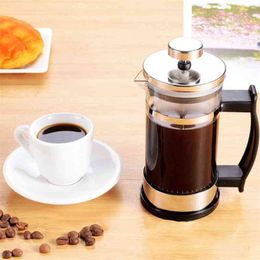 Espresso French Press Coffee Kettle Pot Barista Outils pour Shop Kitchen Maker Pots en verre à haute teneur en borosilicate 210423