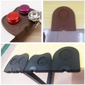 Espresso tamping mat siliconen koffie poeder pad antislip hoek vuller mat onregelmatige houder koffie geperst poeder mat