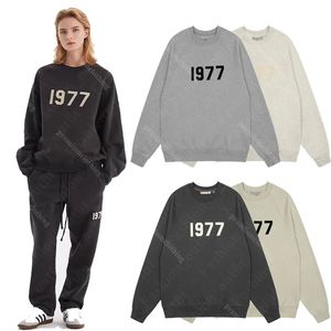 ESS Modèles d'automne et d'hiver 1977 Sweat à capuche rembourré pour hommes Sweat à capuche ample américain Couple FOG Huitième saison Flocage Lettre Pull