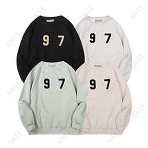 ESS Hoodie Designer Sweatshirt EssentiLs Hoodie Man Pullover Herhaallijn 1977 Glokteerde letter Crew Neck Sweater Heren en Womens High Street Fog Hoodies