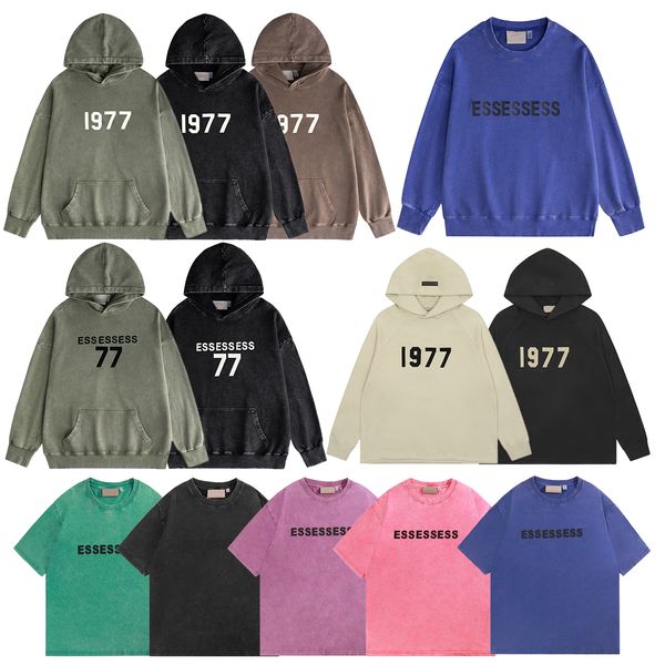 ess sudaderas con capucha diseñador esencial sudadera con capucha para hombres sudadera con capucha de niebla Vintage High Street 3D sudadera con capucha tendencia chico 1977 sudaderas con capucha para hombre mujeres Envío gratis para talla europea S-XL