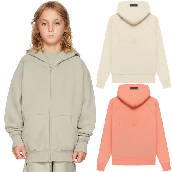 ESS Enfants Vêtements Garçons Pull à capuche Veste Sweats à capuche Filles Sweat-shirt en peluche Lettre Designer Tout-petits Top Manteau lâche Enfants Jeunes Vêtements d'extérieur Kid Hoody 11uU #