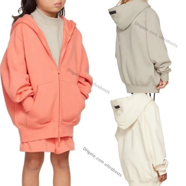 ESS Ropa para niños Niños Suéter con capucha Chaqueta Sudaderas con capucha Chicas Sudadera de felpa Carta Diseñador Niños pequeños Top Abrigo suelto Niños Jóvenes Ropa exterior Sudadera con capucha para niños 52XL #