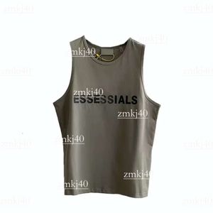 ESS MENS TANK TOP 1977 T-shirt Essentialsshirt Trend Brand Driedimensionale letters Pure katoenen dame Sport Casual losse high street mouwloos vest 729