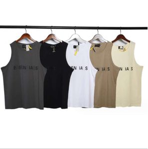 ESS Mens Tank Top T-shirt Trend Marque en trois dimensions Lettrage Pure Coton Lady Sports Casual Loose High Street Sleeveless Vest Top EU Size S-XL High Quality 4567