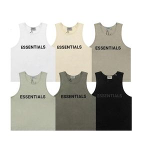 ESS Mens Tank Top T-shirt Trend Marque en trois dimensions Lettrage Pure Coton Lady Sports Casual Loose High Street Sleeveless Vest Top EU Size S-XL HAUTE QUALITÉ 453546