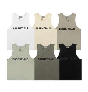 ESS Mens Tank Top T-shirt Trend Marque en trois dimensions Lettrage Pure Coton Lady Sports Casual Loose High Street Sleeveless Vest Top EU Size S-XL HAUTE QUALITÉ 44536