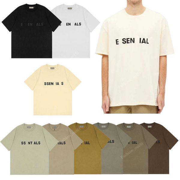 Ess T-shirt à manches courtes hommes et femmes Hip-hop poids lourd demi-manches marée haute rue brouillard américain rétro vêtements d'été