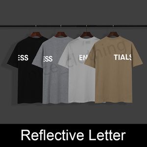 Ess T-Shirt Designer Tees Imprimer Lettres Réfléchissantes Tees Mode De Luxe T-shirts Hommes Femmes Dieu À Manches Courtes Hip Hop Streetwear Tops Vêtements Décontractés Vêtements