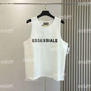 ESS Vest Designer T-shirt EssentialsClothing Mens Top Top EssentialShirt Trend Lettrage Coton Lady Sports Casual Loose High Street Sleeveless Vest 114