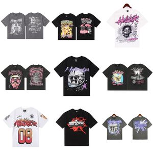 Hellstar Heren T-shirts Hoge kwaliteit heren t-shirt Designer shirts voor mannen Zomerkleding Mode Koppels Katoenen T-shirts Casual Dames Korte mouw T-shirts Wit T-shirt 3A