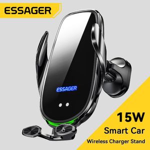 Essager Qi 15W Wireless Charger Car Phone Holder In Car Air Vent Mount For iPhone 14 13 12 X Pro Max Xiaomi Huawei Fast Charging