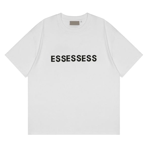 Esse Designer Mens T-shirt Fashion Summer Simplesolid Black Letter Impression Tshirts Couple Top Shirt White Casual Women Tee Tees Polo Essen Shirt Tials Tshirt Pl