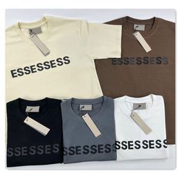 esse designer t-shirt zomer mode simplesolid zwarte letter afdrukken T-shirts paar top wit mannen shirt casual losse vrouwen tees polo essentialsweatshirts