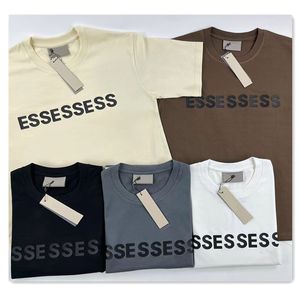 ESSE Designer T -shirt Summer Fashion SimpletSolid Zwarte Letter Afdrukken T -shirts Paar Top Witte mannen Casual Loose Women T -stukken Polo Essential SweatsHirts