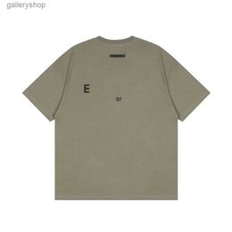 ESSe Designer Tide T-shirts Poitrine Lettre Imprimé Laminé À Manches Courtes High Street Lâche Oversize Casual T-shirt 100% Coton Tops pour Hommes CL20