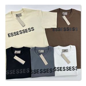 Esse camiseta para hombre diseñador camisetas moda de verano simplesolid letra negra impresión camisetas pareja top blanco hombres camisa casual suelta mujeres camisetas
