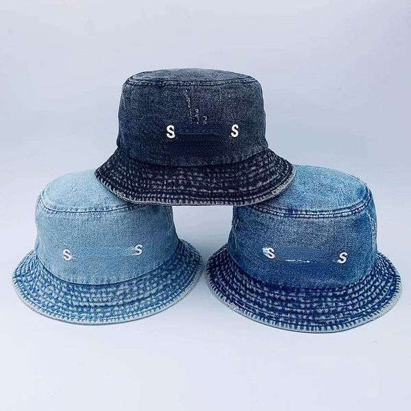 ESSEN Bucket Hat Designer Letters Brodé Fashion Street Hip Hop Denim Cap Haute Qualité pour Hommes Femmes