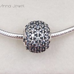 Essence série GENEROSITY Clear CZ Pandora Charms pour Bracelets DIY Jewlery Making Loose Beads Silver Jewelry wholesale 796048CZ