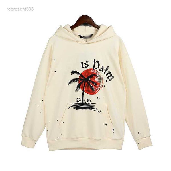 essent sudadera con capucha Gran venta sudadera con capucha para hombres Plam Moda Ángulo Algodón Diseñador Ángulos de moda 23 Otoño Invierno Nuevo Blanco Puesta de sol Impresión Pintura en aerosol 28ZB