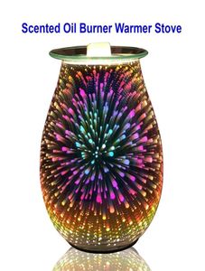 Huile essentielle diffuseur électrique bougie réchauffeur de verre tarte 3D Effet Night Light Wax plus chaud pour la chambre à domicile Y2001937763