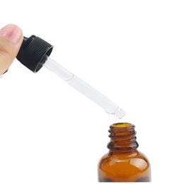 Mini botella de vidrio cuentagotas de aceite esencial, vial de exhibición, contenedor de muestra de Perfume de viaje pequeño, 5ml, 10ml, 15ml, 20ml, 30ml, herramientas cosméticas