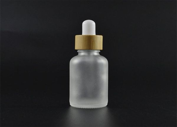 Bouteille en verre d'huile essentielle avec bambou Bambou Bambou Beton de sérum grosté vert bleu ambre transparent 10 ml 15 ml 20 30 ml 50 ml 21 G25762055