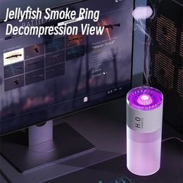 Essentiële oliën diffusers 500 ml Kwallen Rook Luchtbevochtiger Draagbare Mini USB Aroma Diffuser Met Koele Mist Voor Slaapkamer Thuis Auto Luchtreiniger Humificador 231213