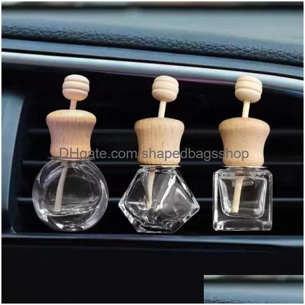 Diffuseurs d'huiles essentielles voiture par bouteilles vides avec clip bâton de bois diffuseurs d'huiles essentielles clips d'aération mobile désodorisant verre Bot Dhiik
