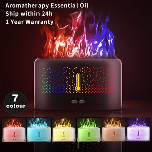 Diffuseurs d'huiles essentielles Flame Air Humidifier Diffuseur d'huiles essentielles Aroma Ultrasonic Mist Maker Aromatherapy Humidifiers Diffusers Fragrance Home Car 230517