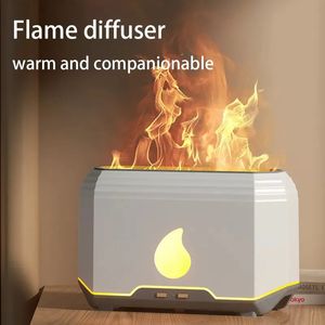 Essentiële Oliën Diffusers Vlam Geurverspreider Simulatie Luchtbevochtiger LED Olielamp Difusor Voor Thuis Elektrisch Ultrasoon 231026