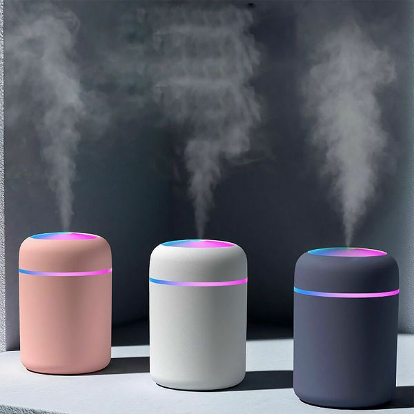 Huiles essentielles diffuseurs portables 300 ml Humidificateur USB Ultrasonic Dazzle Cup Aroma Diffuseur Cool Maker Maker Air Humidificateur Purificateur avec lumière romantique 230812