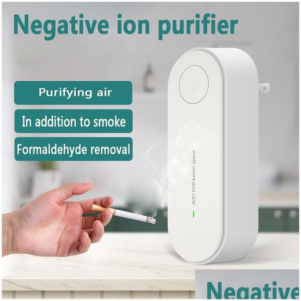 Diffuseurs d'huiles essentielles Purificateur d'air portable Purification d'anions Xiomi Désodorisant Ioniseur Nettoyant Poussière Cigarette Fumée Toilette Désodorisant Ot5Qt