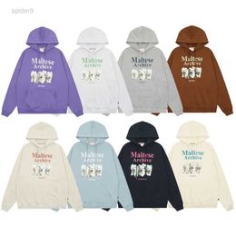 esencialhoody sudaderas con capucha Sudaderas Han China-chic Waikei Tres Perros Dibujos animados Guardias con capucha Otoño Cuello redondo Jersey de algodón Suelto Manga larga Moda