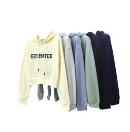 Essentialhoody Femmes Set Designer Sweats à capuche 3D Silicon Streetwear Coton Lettre-Impression Style épais Pull Pull-Over Sweats à capuche Graphique Noir Survêtements Survêtement