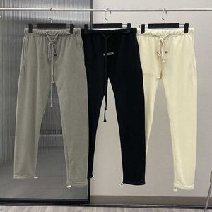 ESSENTIALS – pantalon de survêtement polaire Double ligne pour hommes et femmes, style Hip Hop, ample, avec cordon de serrage, unisexe, décontracté