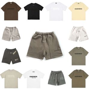 Essentialsclothing Mens Designer T-shirt Sweatshirts pour hommes Pullor Hip Hop Surdimension Shorts O-NECK 3D LETTRES Essentialshirt Top Quality