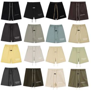 Essentialshort Pantalones cortos para hombre Diseñador para hombres Sweatshort Algodón Relajado Traje holgado Traje negro azabache Cordón Costura lateral Bolsillos Sho