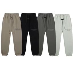 Pantalon de survêtement Essentialspants pour homme et femme - Coupe ample - Noir de jais - Cordons de serrage allongés - Ourlet élastique à la cheville - Poches latérales - Pantalon de survêtement XL