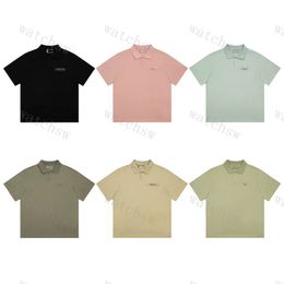 Essentialsweatshirts Ess Designer hommes T-shirt imprimé pulls molletonnés T-shirt ample couleur terre demi-manche unisexe