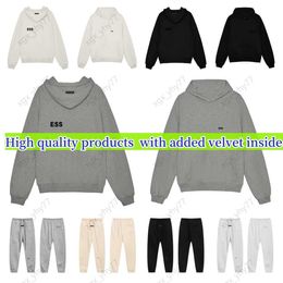 Essentialsweatshirts voor dames en heren Essentialshoodie dunne fluwelen hoodie casual modetrend designer sportkleding hoodieset casual oversized katoenen capuchon dg